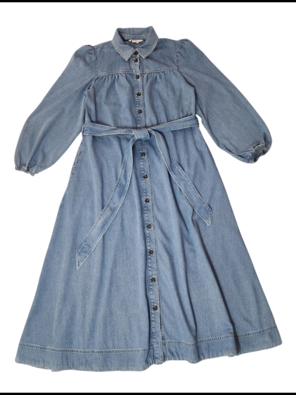 Boden Denim Shirt Button Front Midi Dress - Picture 6 of 10